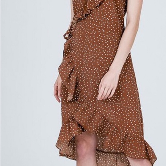 BONNIE HALTER DOT & RUFFLE MIDI DRESS - Picture 3 of 5